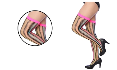 Wholesale Multi-Colored Holes Fishnet Thigh High (120 Pcs)