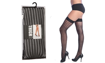 Wholesale Black Fishnet Thigh High (120 Pcs)