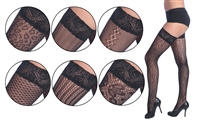 Wholesale Women's Thigh High Wide Lace Trim With Silicone (120 Pcs)