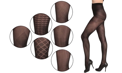 Wholesale Isadora Fashion Textured Tight With Size Options (120 Pack)