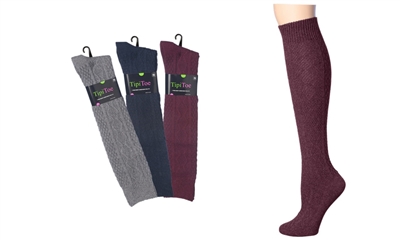 Wholesale Tipi Toe Wool Blend Knee High Socks (120 Packs)