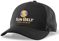 Richardson Fitted Hat with Sun Belt Logo - Black