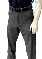 Smitty Men's "Expander Waistband" 4-Way Stretch Flat Front Base Pants - Dark Grey