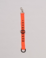 Orange Nylon Chain Clip with Plastic Yard Marker Slide