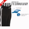 SMITTY REFEREE "4-WAY STRETCH PANTS" WITH 1 1/4 WHITE STRIPE