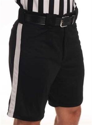 Smitty Referee Shorts - Black with White Side Stripe