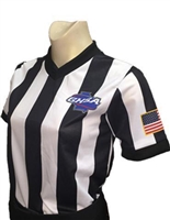 GHSA Dye Sublimated "BODY FLEX" 2" V-Neck Referee Shirt for Women