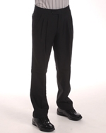 PLEATED FRONT PANTS W/FRONT LAY SLASH POCKETS