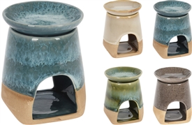 4asst Reactive Glaze Oil Burner 11cm