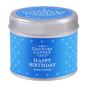 Sentiments Candle in Tin - Happy Birthday