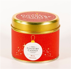 Country Candle Tin - Merry Christmas 8cm