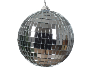 Disco Ball Bauble - Large Silver 10cm