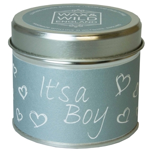 Wax & Wild Candle in Tin - It's a Boy