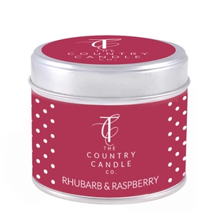 Polkadot Candle in Tin - Rhubarb & Raspberry