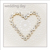 Wedding Button Heart Card 16cm