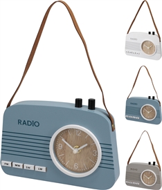 3asst Wooden Radio Style Clock