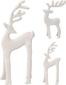 2asst Small Ceramic Reindeer
