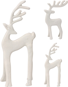 2asst Small Ceramic Reindeer