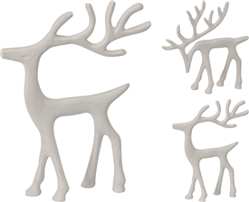 2asst Medium Ceramic Reindeer 16cm