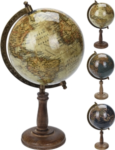 6 Inch Globe On a Wooden Base