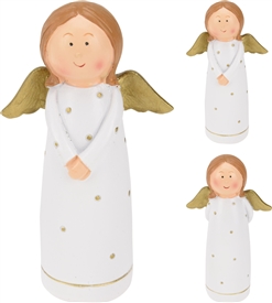 2asst Ceramic Angel Decoration 12cm