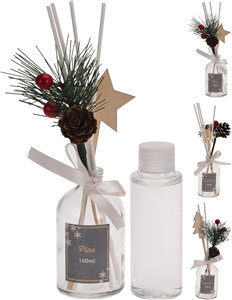 Diffuser With Festive Plant 3 Assorted