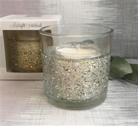 Scented LED Gel Candle - Silver Stars Midnight Patchouli