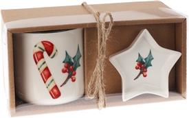 4asst Festive Mug And Snack Bowl