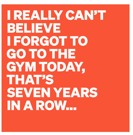 Gym Seven Years Card