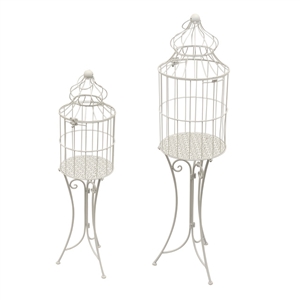 Set Of 2 Bird Cage Plant Stands 125cm