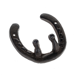 DUE JAN Cast Iron Horse Shoe Hook