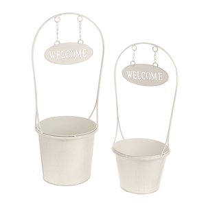 DUE JAN Set Of 2 Welcome Planters