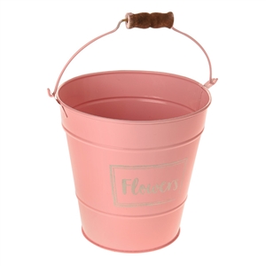 Pink Flower Bucket 17.5cm