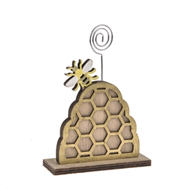 DUE JAN Honeycomb And Bee Name Card Holder 15cm