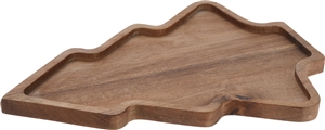 Acacia Wood Tree Serving Plate