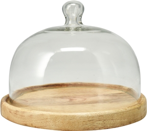 Cake Dish With Glass Dome 20cm