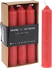 Pack Of 6 Dinner Candles - Red 12cm