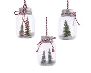 Mini Glass Bottle with Tree Decoration SOLD IN 24s