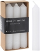 Pack Of 6 Dinner Candles - White 12cm