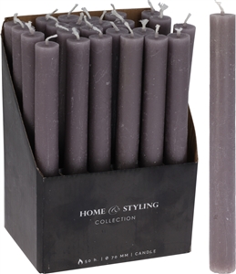 Tall Dinner Candle - Anthracite 20cm SOLD IN 24's