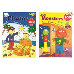 Monster And Pirates Sticker Books 2 Assorted