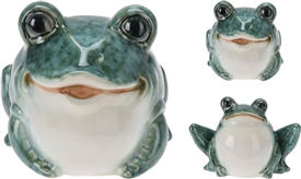 2asst Porcelain Frog Ornament 12cm