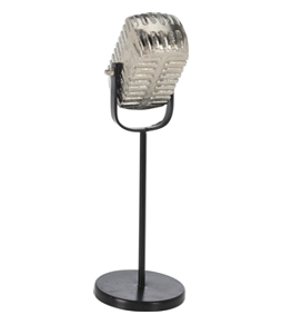 Ornamental Microphone On Stand 31cm