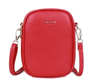(10% OFF MAY-HEM SALE) Faux Leather Shoulder Bag - Red