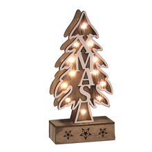 Wooden LED Christmas Tree 3D Decoration 31.5cm
