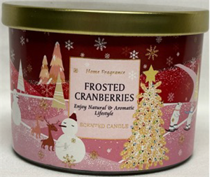 Triple Wick Luxury Candle Tin - Frosted Berries 10.9cm
