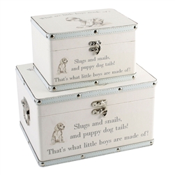 Boys set of storage boxes