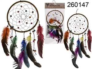 Multicoloured Feather Dreamcatcher 30cm
