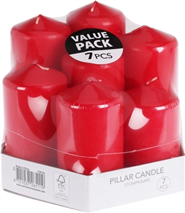 Red Pillar Candle