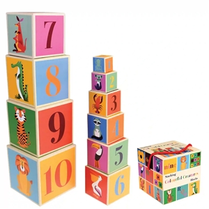 Stacking Blocks - Colourful Creatures 13.5cm